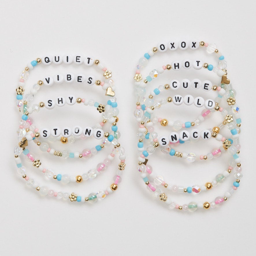 Tay*lor Swift Lover letter DIY Heart Bracelet Colorful For Gifts